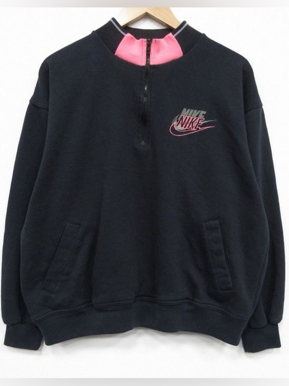 Nike gray tag 90s black pink sweater size L